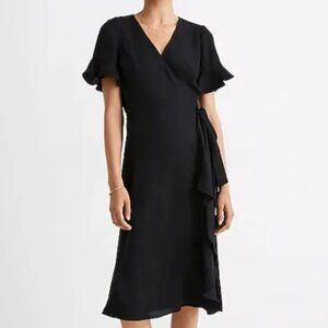 Madewell Ruffle-Sleeve Wrap Dress Size XS
